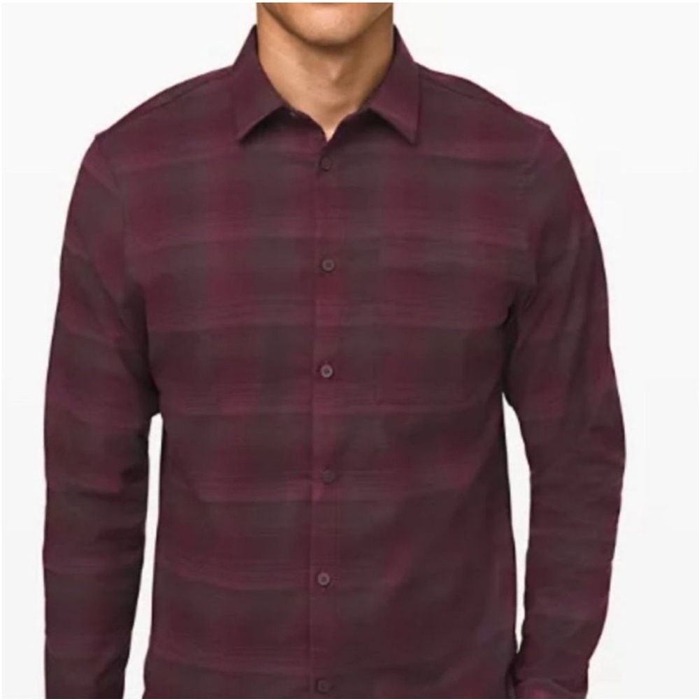 Lululemon Masons Peak Flannel button down shirt XXL purple